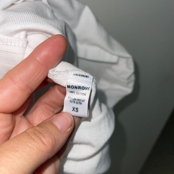 Monrow Womens Romper Size XS White Pockets Button Down Collared Pure Cotton - Picture 7 of 7